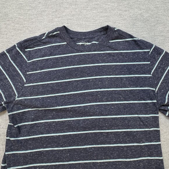Ocean Pacific Mens Navy Blue Crewneck T-Shirt Stripes Short Sleeve OP Size Small - Picture 3 of 8